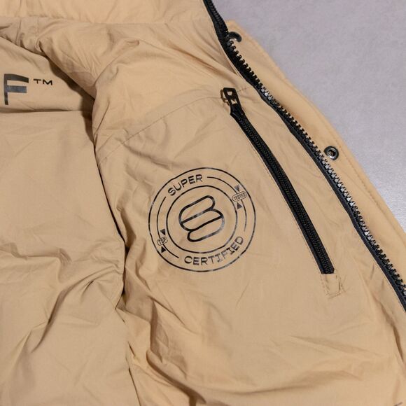 Aritzia The Super Puff Shortie Goose Down Puffer Vest Tan Womens Small (No Hood) - Picture 5 of 10